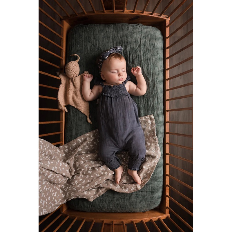 L’oved Baby | Organic Muslin Sleeveless Romper 0-3m Taffy