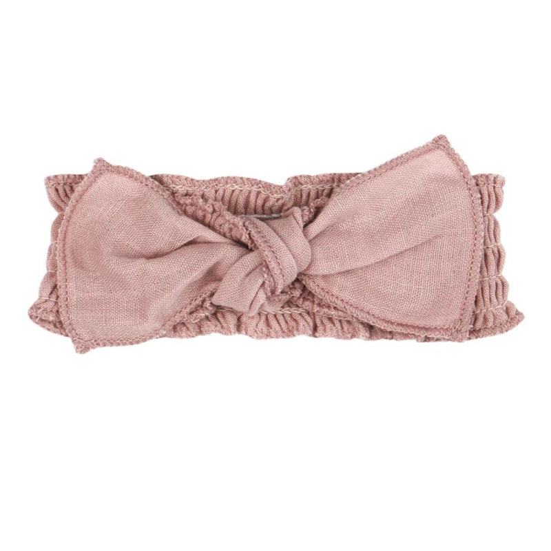 L’oved Baby | Organic Muslin Smocked Headband 0-12m Taffy Floral